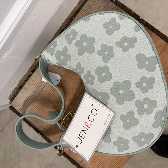 Jen & Co Handbags - Jen & Co. Floral Mint Green Women's Bag